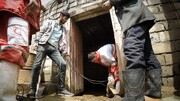 امدادرسانی هلال احمر به سیل زدگان در روستای باراندوز ارومیه