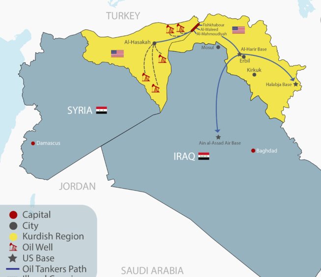 همراهی آمریکا با کردهای سوریه در انتقال نفت به اقلیم کردستان