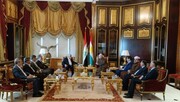 رئیس HÜDA-PAR با مسعود بارزانی در اربیل دیدار کرد