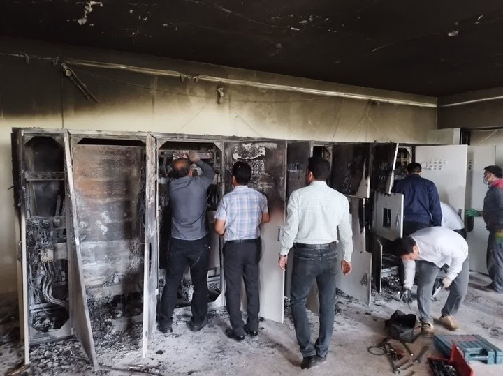 آتش سوزی ایستگاه پمپاژ سد ایلام / استاندار به محل سانحه رفت