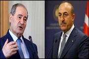 دیدار وزرای امور خارجه ترکیه و سوریه پس از ۱۲ سال