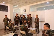 برگزاری آزمون افسران یگانهای مختلف پیشمرگ برای تحصیل در دانشکده ستاد وزارت دفاع عراق