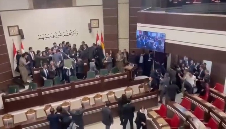 درگیری در پارلمان اقلیم کردستان سوژه رسانه های جهان
