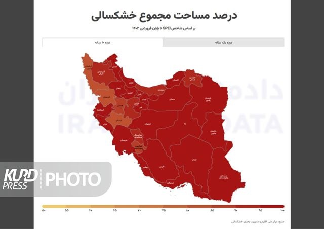 ۹۷ درصد مساحت ایران درگیر خشکسالی است