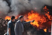 آتش‌سوزی سایت زباله کرمانشاه مهار شد