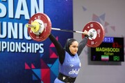 دختری از کردستان در جایگاه دوم وزنه برداری آسیا ایستاد