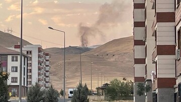 آتش سوزی در منطقه نظامی زوران در حومه جزیر شرناخ