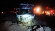 تصادف اتوبوس با پراید در جاده ارومیه