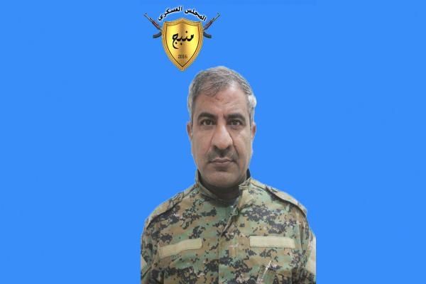 کشته شدن فرمانده مجلس نظامی منبج بر اثر انفجار بمب 