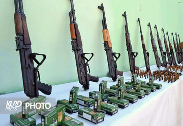 پنج قبضه سلاح جنگی در مرز مریوان کشف شد