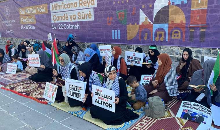 تحصن 3 روزه زنان در دیاربکر برای فلسطین 