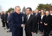 دیدار و مصاحفه اردوغان و اوزل در مقبره آتاترک