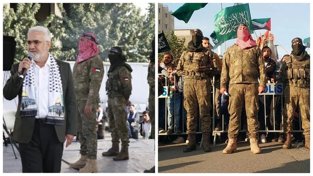 تظاهرات اعضای هداپار با یونیفرم حماس در باتمان