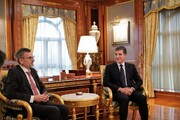 رئیس اقلیم کردستان و رئیس یک هیئت بلند پایه سازمان ملل باهم دیدار کردند