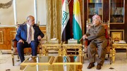 مسعود بارزانی با وزیر دفاع عراق دیدار کرد