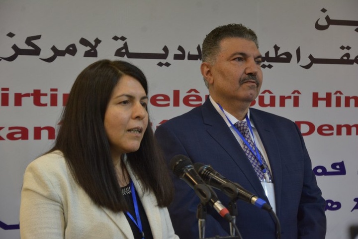 Leila Qareman and Mahmoud Daham Abdulaziz elected as co-chairs of the Syrian Democratic Assembly  Leila Qareman and Mahmoud Daham Abdulaziz elected as co-chairs of the Syrian Democratic Assembly