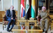 مسعود بارزانی در دیدار با سفیر انگلیس در بغداد: حمله موشکی ایران به اربیل، "ستمی ناروا" در حق اقلیم کردستان بود