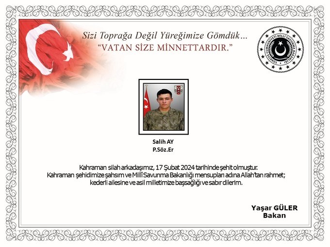 کشته شدن یکی از نظامیان ترکیه در زاپ