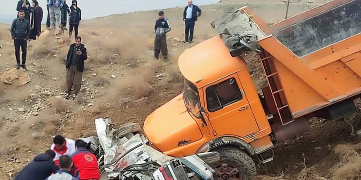 تصادف محور مهاباد به ارومیه ٢ کشته برجای گذاشت