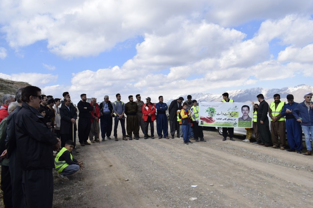 کاشت ۶۰۰ نهال دیم در روستای کانی کوچکینه روانسر