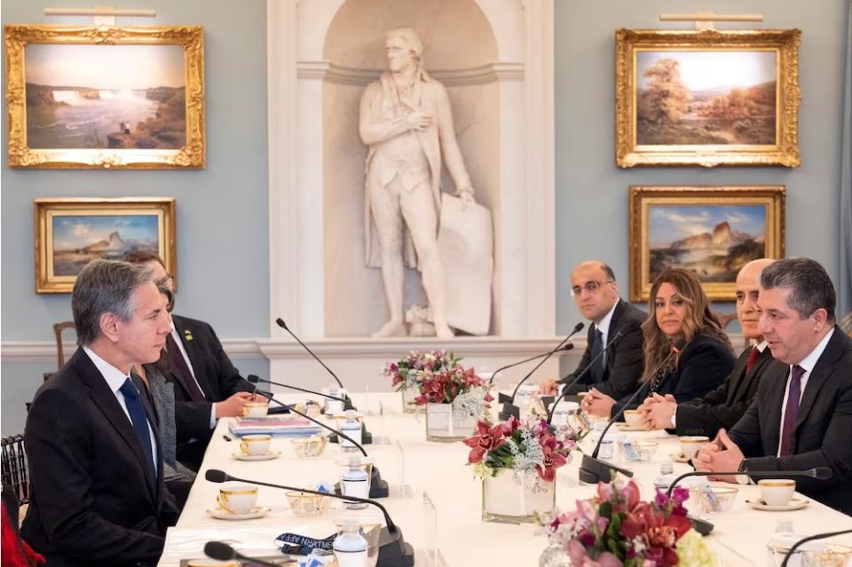 وەزارەتی دەرەوەی ئەمریکا دەقی گفتوگۆی نێوان مەسروور بارزانی و ئەنتۆنی بلینکن بڵاو دەکاتەوە