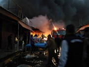 آتش سوزی مجدد در بازار «لنگە» اربیل/ گروه افراطی ترکی مسئولیت آتش سوزی را بر عهده گرفت