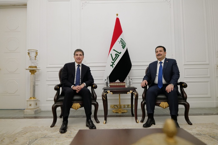 Al-Sudani Meets with the Kurdistan Region president Barzani Al-Sudani Meets with the Kurdistan Region president Barzani