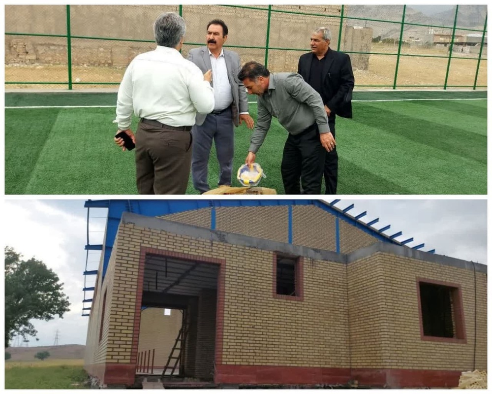 ساخت باشگاه ورزشی در آب چشمه بدره و زمین چمن روستای ارمو با اعتبار ۱۴۰ میلیارد ریال