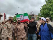 پیکر مرزبان شهید در بانه تشییع شد