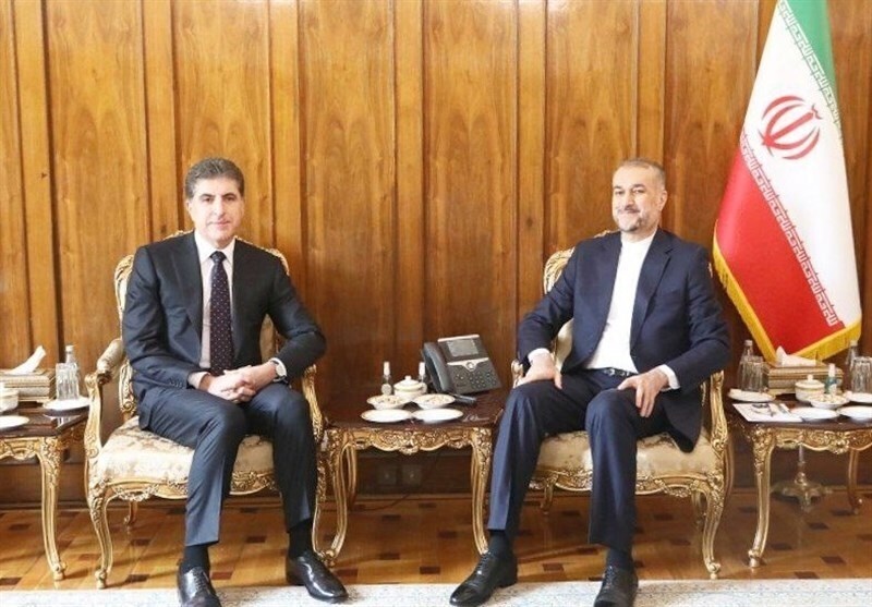 Iranian foreign minister Amir-Abdollahian, Nechervan Barzani hold talks in Tehran