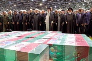 شرکت هیأتی سوری در مراسم تشییع پیکر رئیس‌جمهور فقید ایران در تهران