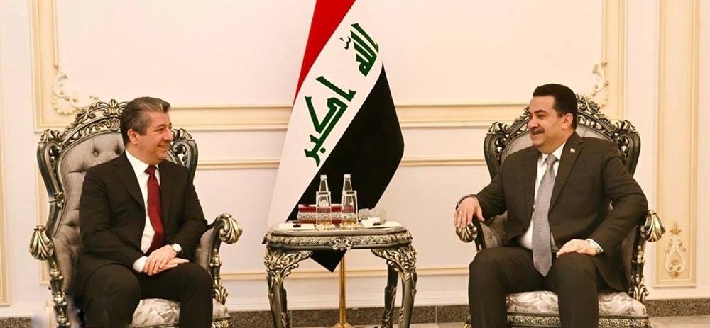 مسرور بارزانی و محمد شیاع السودانی: مسائل بین اربیل و بغداد باید بر مبنای قانون اساسی حل و فصل شود