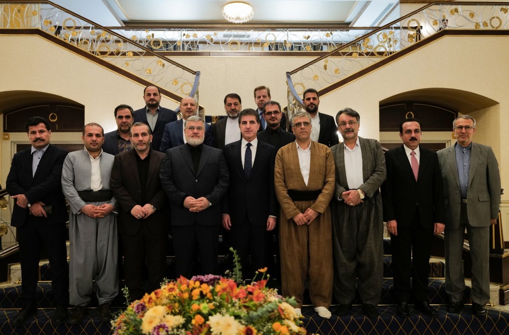 نیچیروان بارزانی،  رئیس اقلیم کردستان با هیئت جمهوری اسلامی ایران در اربیل دیدار کرد