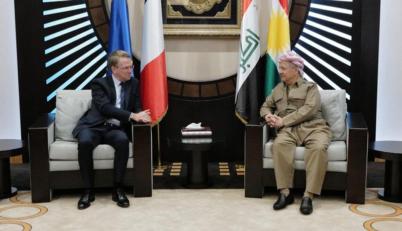 Masoud Barzani, French Ambassador discusses bilateral relations in Erbil