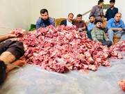 تنها در شهر سلیمانیه بالغ بر ۵۰۰ میلیون دینار گوشت قربانی برای مردم غزە تهیە شدە است