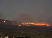 آتش سوزی گسترده در کوه کچل گیلانغرب