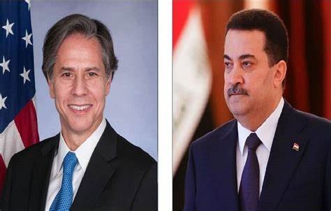 US Secretary of State Blinken discusses regional and international situation with Iraqi PM Sudani