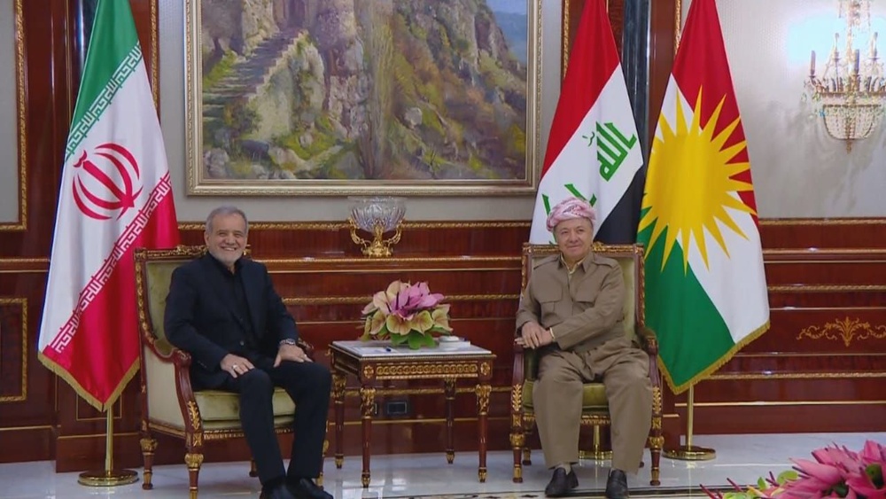 Iranian president Pezeshkian holds talk with KDP Leader Masoud Barzani