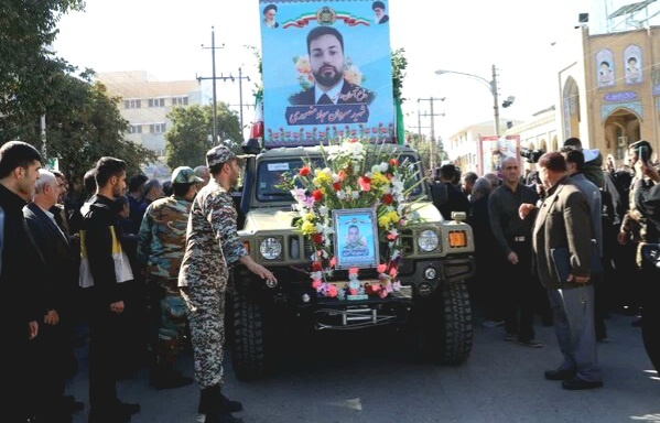  پیکر شهید سجاد منصوری در کرمانشاه تشییع شد 