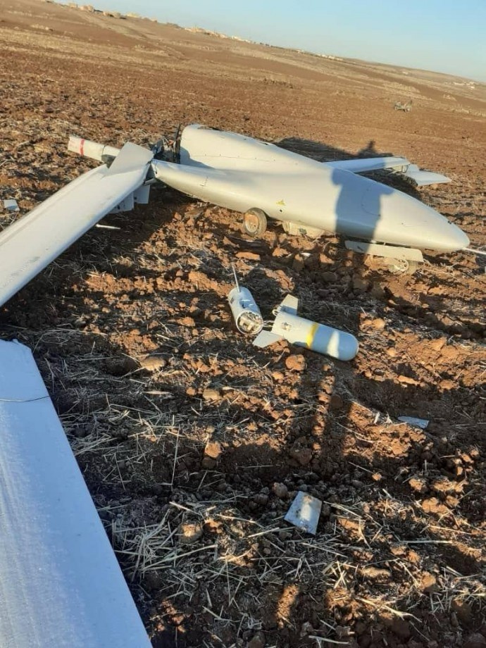 سرنگونی پهپاد ترکیهای توسط نیروهای دموکراتیک سوریه