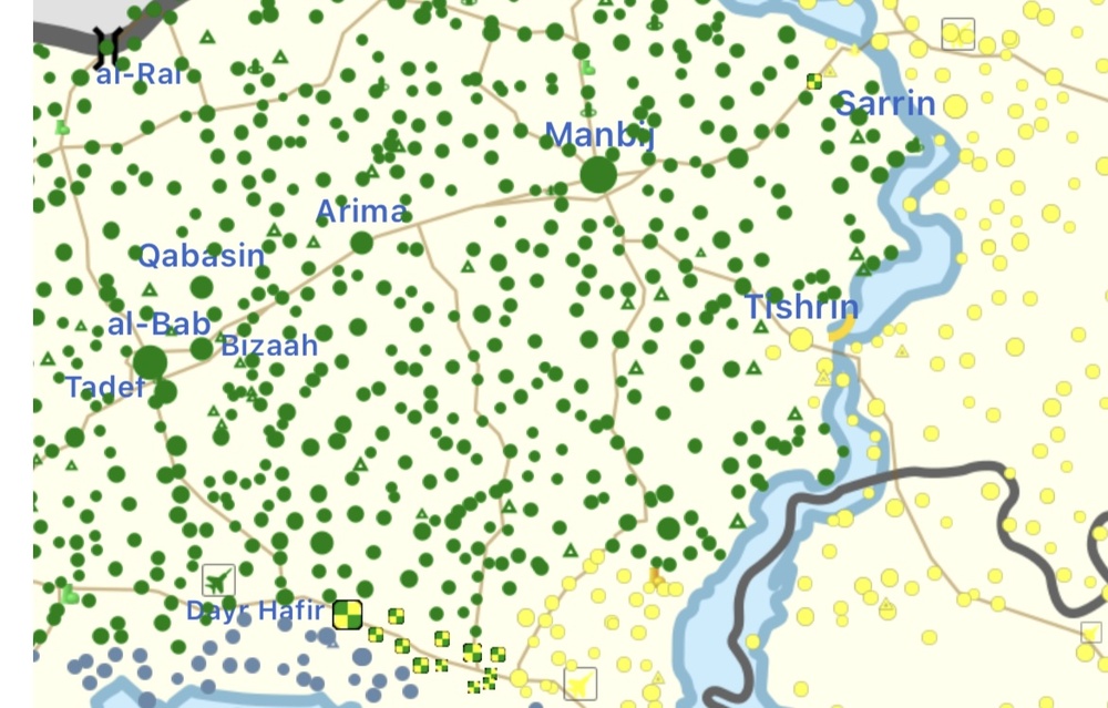 حمله شدید جنگنده‌های ارتش ترکیه علیه مواضع SDF در سد تشرین و شهر دیرحافر در غرب فرات