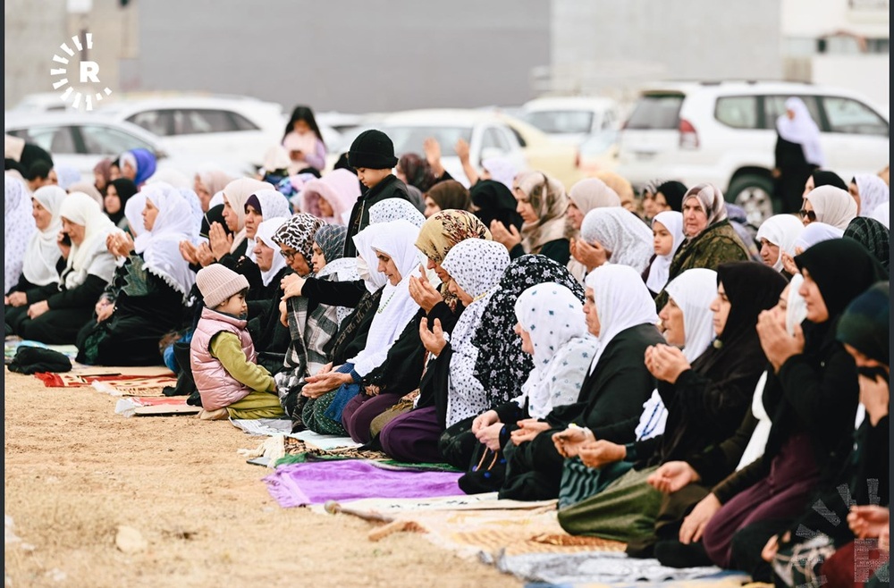 لە هەولێر بە بەشداریی ژنان و پیاوان نوێژەبارانە کرا+ وێنە