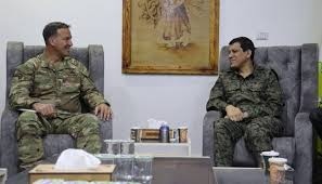 Mazloum Abdi meets Centcom commander in northern Syria 