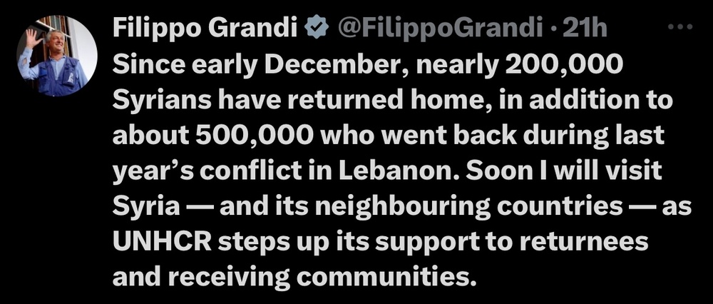 نزدیک به ۲۰۰ هزار پناهجو به سوریه بازگشته اند