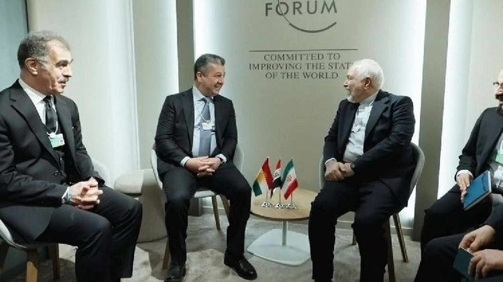 بارزانی و زەریف پەرەپێدانی پێوەندییەکانی ئێران و هەرێمیان تاوتوێ کرد