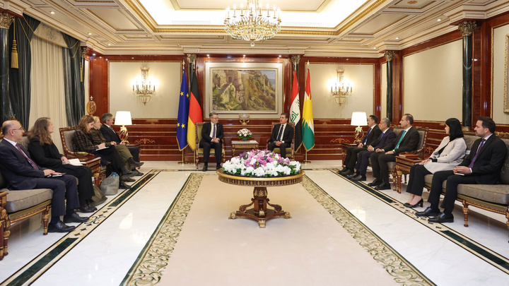 نێچیرڤان بارزانی جه‌خت له‌ فراوان كردنى هاريكاريى هاوبه‌ش له‌گه‌ڵ ئه‌ڵمانيا دەکاتەوە