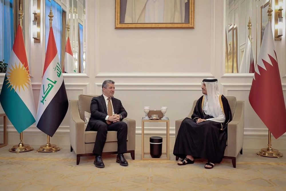 مەسروور بارزانی لەگەڵ سەرۆک وەزیرانی قەتەر کۆ بووەوە