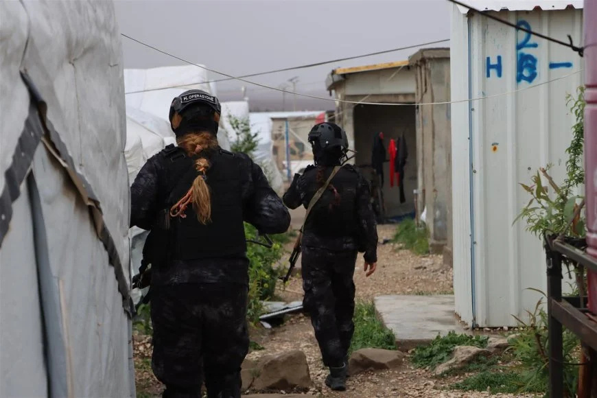 برگزاری عملیات جستجوی عناصر داعش در اردوگاه روژ توسط YPJ و آسایش زنان