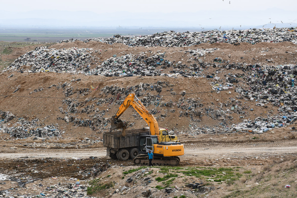 وضعیت ناگوار سایت پسماند مشترک مهاباد- میاندوآب+ تصاویر