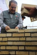 آئین خشت‌گذاری مدرسه صبر روستای زیفل شهرستان بدره با حضور استاندار ایلام